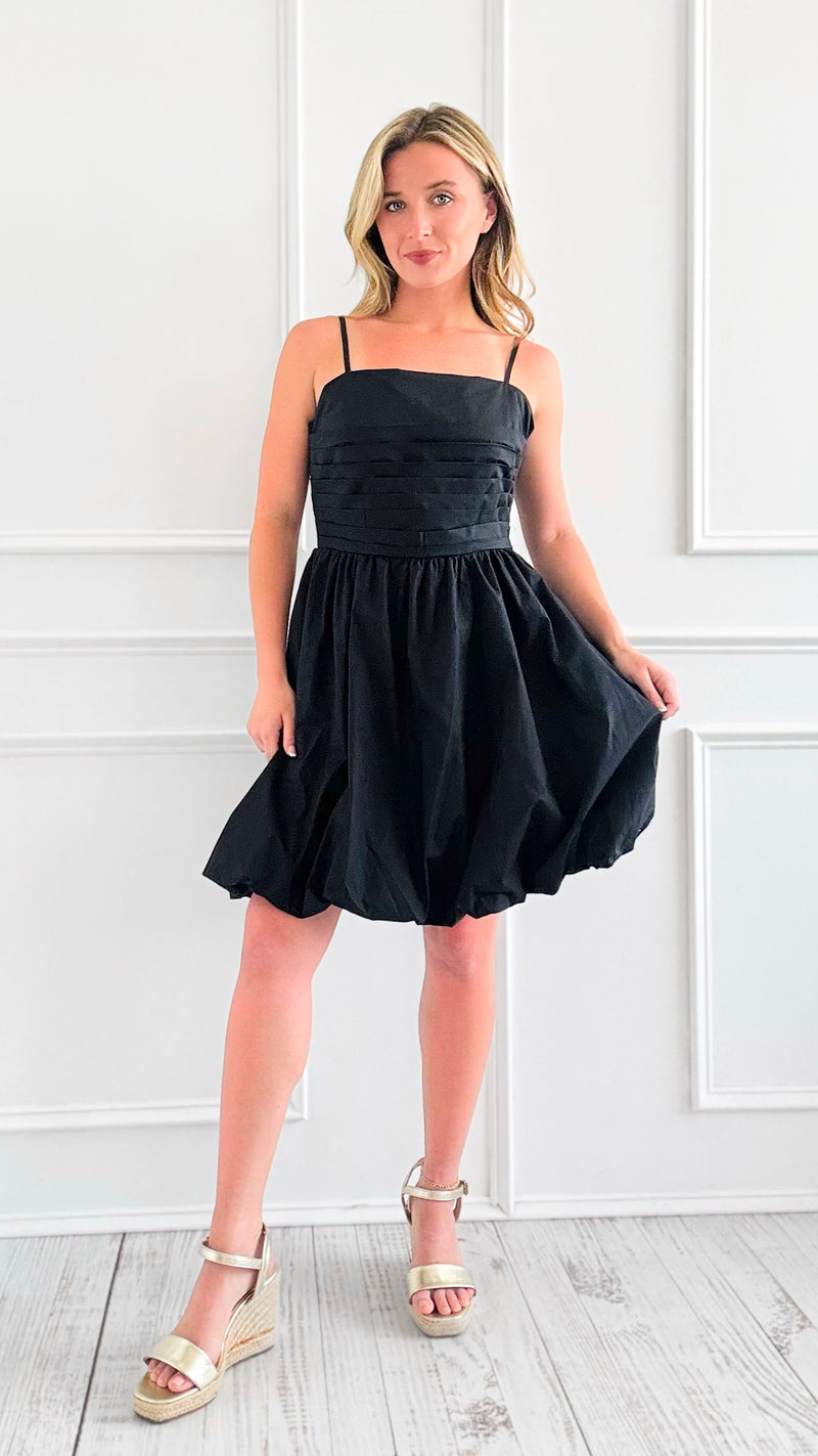 Rosette Romance Midi Dress - Black-200 Dresses/Jumpsuits/Rompers-White Birch-Coastal Bloom Boutique, find the trendiest versions of the popular styles and looks Located in Indialantic, FL