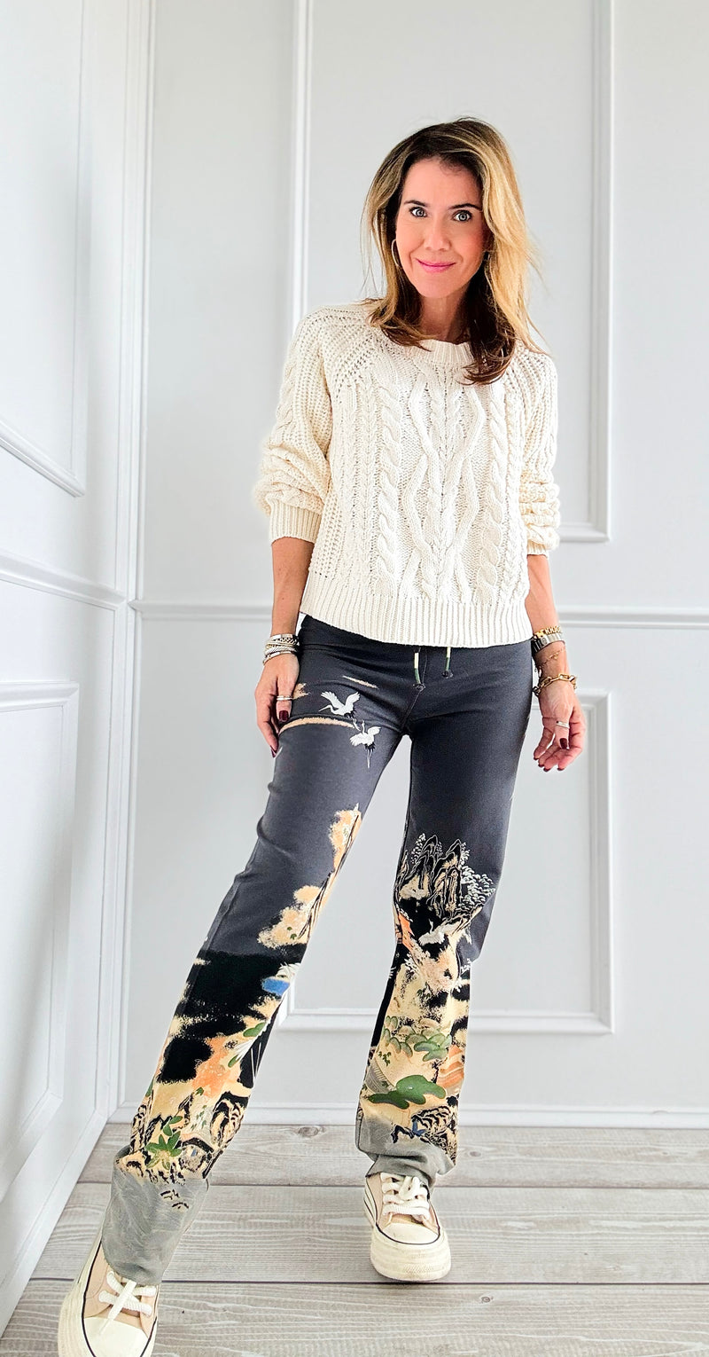 Winter Escape Knit Pullover - Ivory-140 Sweaters-Miracle-Coastal Bloom Boutique, find the trendiest versions of the popular styles and looks Located in Indialantic, FL