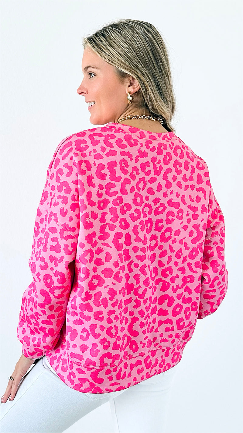 Bright Instincts Italian Sweater- Neon Pink-140 Sweaters-Italianissimo-Coastal Bloom Boutique, find the trendiest versions of the popular styles and looks Located in Indialantic, FL