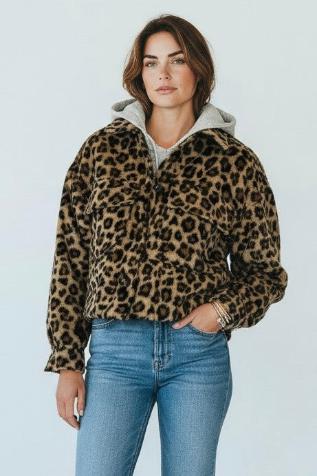 Wild Side Cropped Button Jacket-160 Jackets-Love Tree Fashion-Coastal Bloom Boutique, find the trendiest versions of the popular styles and looks Located in Indialantic, FL
