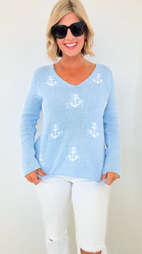 Maritime Dreams Knit Sweater-140 Sweaters-Miracle-Coastal Bloom Boutique, find the trendiest versions of the popular styles and looks Located in Indialantic, FL