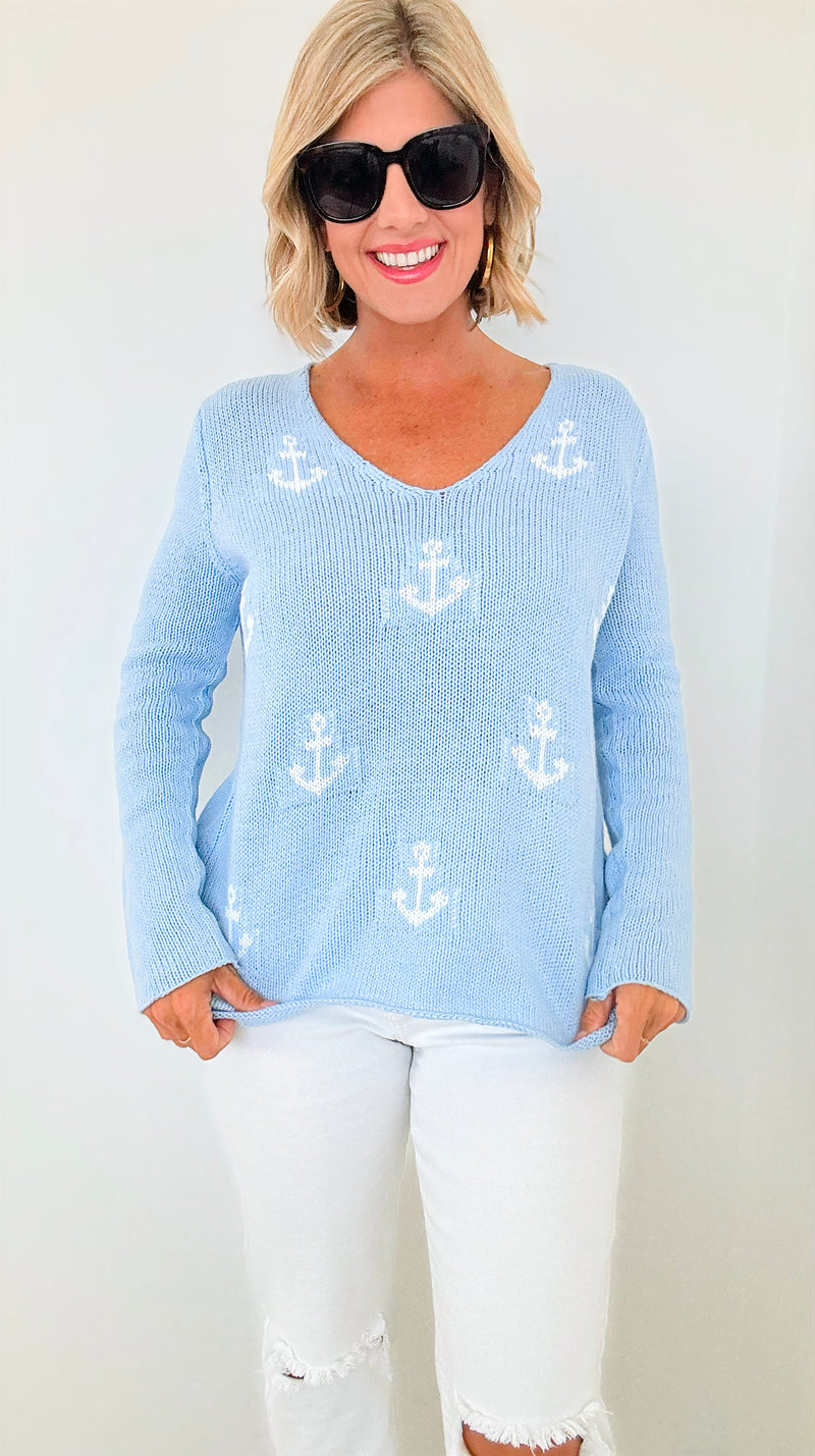 Maritime Dreams Knit Sweater-140 Sweaters-Miracle-Coastal Bloom Boutique, find the trendiest versions of the popular styles and looks Located in Indialantic, FL