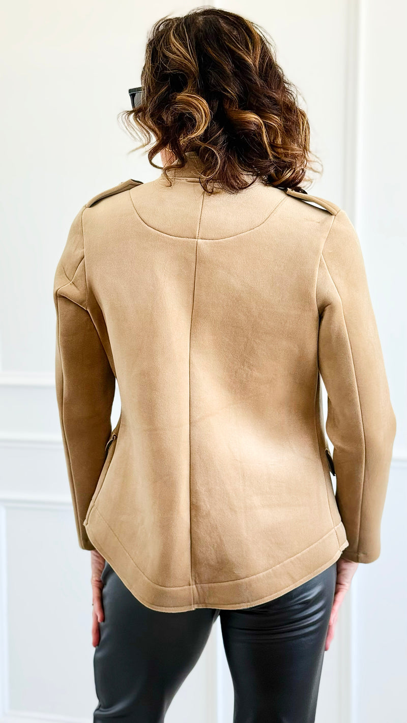 Velvet Sergeant Pepper Jacket - Camel-150 Cardigans/Layers-Venti6-Coastal Bloom Boutique, find the trendiest versions of the popular styles and looks Located in Indialantic, FL