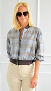 Plaid Zip- Up Italian Jacket-160 Jackets-AZUL MONACO-Coastal Bloom Boutique, find the trendiest versions of the popular styles and looks Located in Indialantic, FL