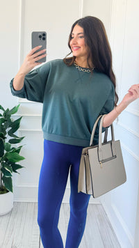 Relaxed Stretch Dolman Sweatshirt