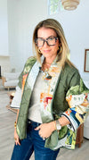 Countryside Canvas Italian Jacket- Olive-160 Jackets-K2-Coastal Bloom Boutique, find the trendiest versions of the popular styles and looks Located in Indialantic, FL