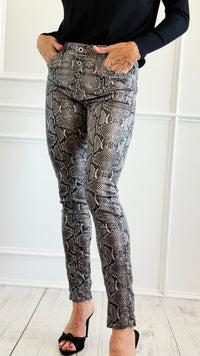 Serpent Shine Pants-Pants-SASU UNICORN-Coastal Bloom Boutique, find the trendiest versions of the popular styles and looks Located in Indialantic, FL