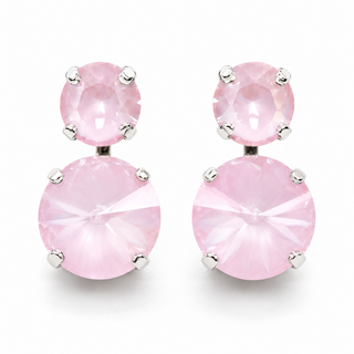 Faceted Drop Earrings - Light Rosé - Katora