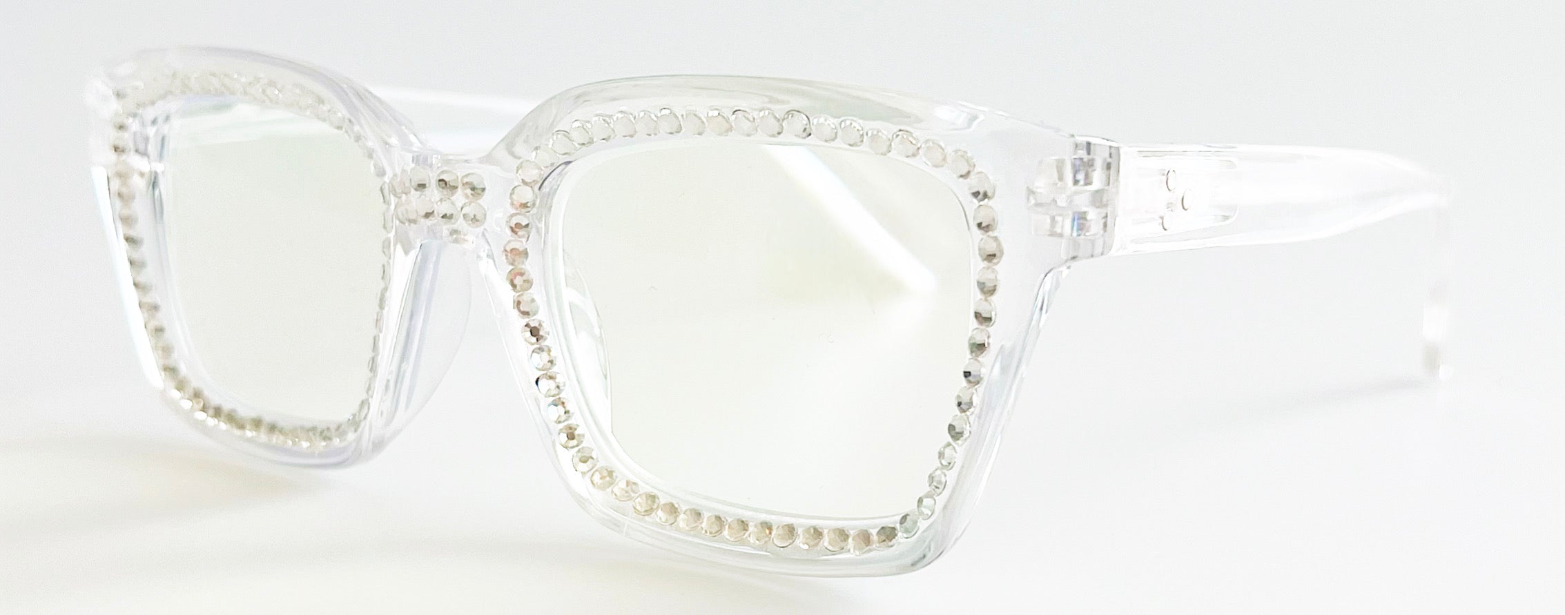 Big Bling Readers - White/Silver-260 Other Accessories-Helen's Heart-Coastal Bloom Boutique, find the trendiest versions of the popular styles and looks Located in Indialantic, FL