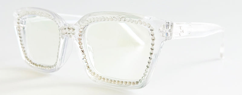 Big Bling Readers - White/Silver-260 Other Accessories-Helen's Heart-Coastal Bloom Boutique, find the trendiest versions of the popular styles and looks Located in Indialantic, FL