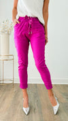 Love Endures Italian Jogger - Magenta-180 Joggers-Italianissimo-Coastal Bloom Boutique, find the trendiest versions of the popular styles and looks Located in Indialantic, FL