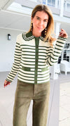 Presley Stripe Cardigan-140 Sweaters-rivir-Coastal Bloom Boutique, find the trendiest versions of the popular styles and looks Located in Indialantic, FL