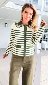 Presley Stripe Cardigan-140 Sweaters-rivir-Coastal Bloom Boutique, find the trendiest versions of the popular styles and looks Located in Indialantic, FL