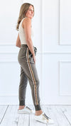 Striped Side Jogger Pants-180 Joggers-mystree-Coastal Bloom Boutique, find the trendiest versions of the popular styles and looks Located in Indialantic, FL