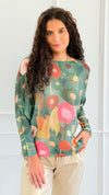 Art Of Bloom Italian St Tropez Sweater-140 Sweaters-Italianissimo-Coastal Bloom Boutique, find the trendiest versions of the popular styles and looks Located in Indialantic, FL