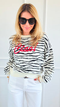 Ciao Stripes Textured Sweater-140 Sweaters-V SKY-Coastal Bloom Boutique, find the trendiest versions of the popular styles and looks Located in Indialantic, FL
