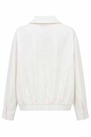 Ruffle Front Zip Jacket