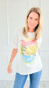 Banana Vibes Italian Graphic tee-110 Short Sleeve Tops-ZR ITALY-Coastal Bloom Boutique, find the trendiest versions of the popular styles and looks Located in Indialantic, FL
