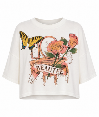 Butterfly Rose Graphic Top