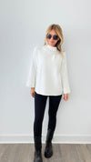 Bejeweled Italian Sweater - Ivory-140 Sweaters-Germany-Coastal Bloom Boutique, find the trendiest versions of the popular styles and looks Located in Indialantic, FL