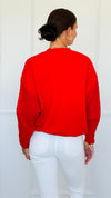 Fireside Sonata Sweater - Ruby-140 Sweaters-Zenana-Coastal Bloom Boutique, find the trendiest versions of the popular styles and looks Located in Indialantic, FL