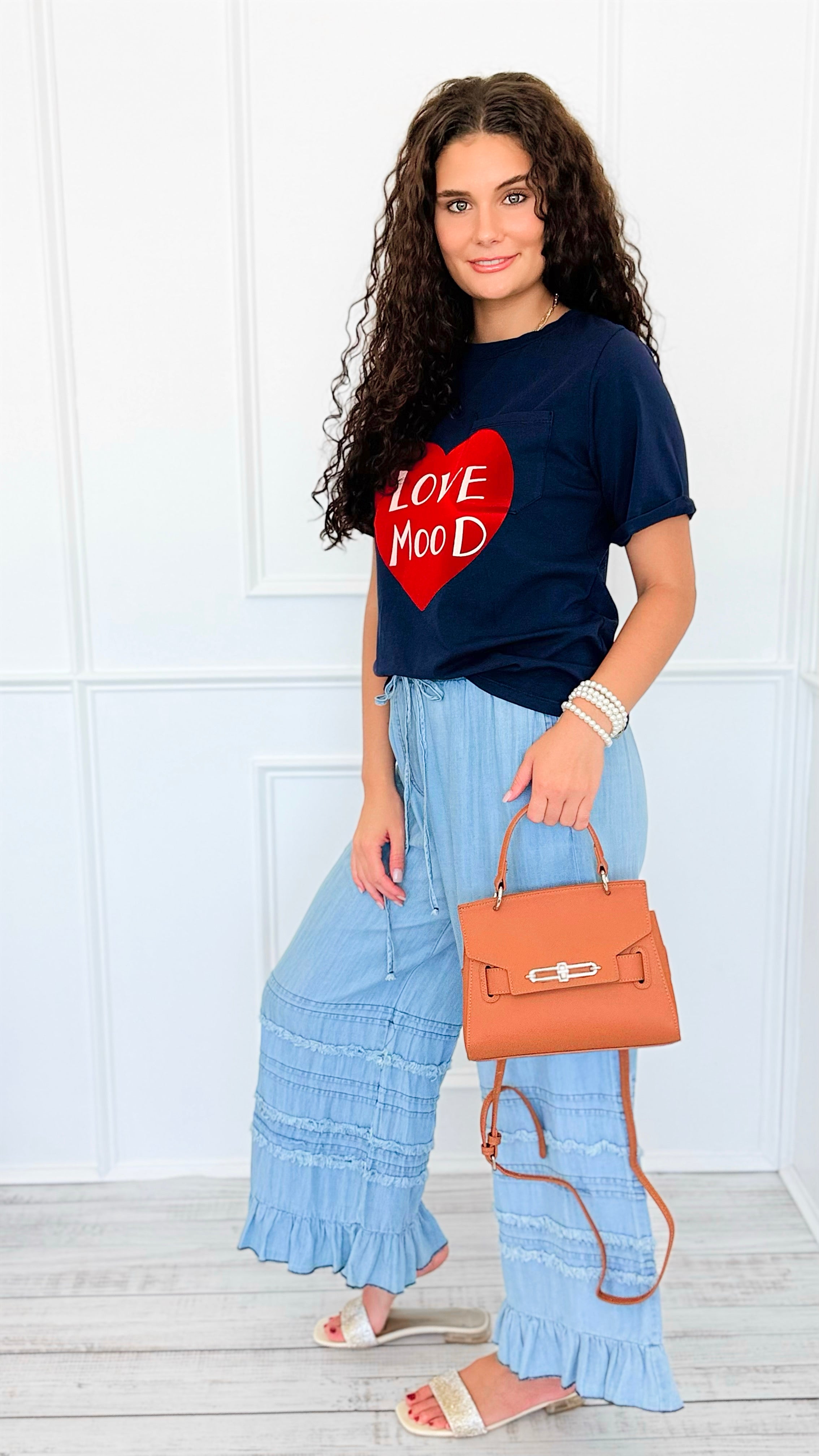 Ruffle Drift Drawcord Tencel Pant-100 Pants-EASEL-Coastal Bloom Boutique, find the trendiest versions of the popular styles and looks Located in Indialantic, FL