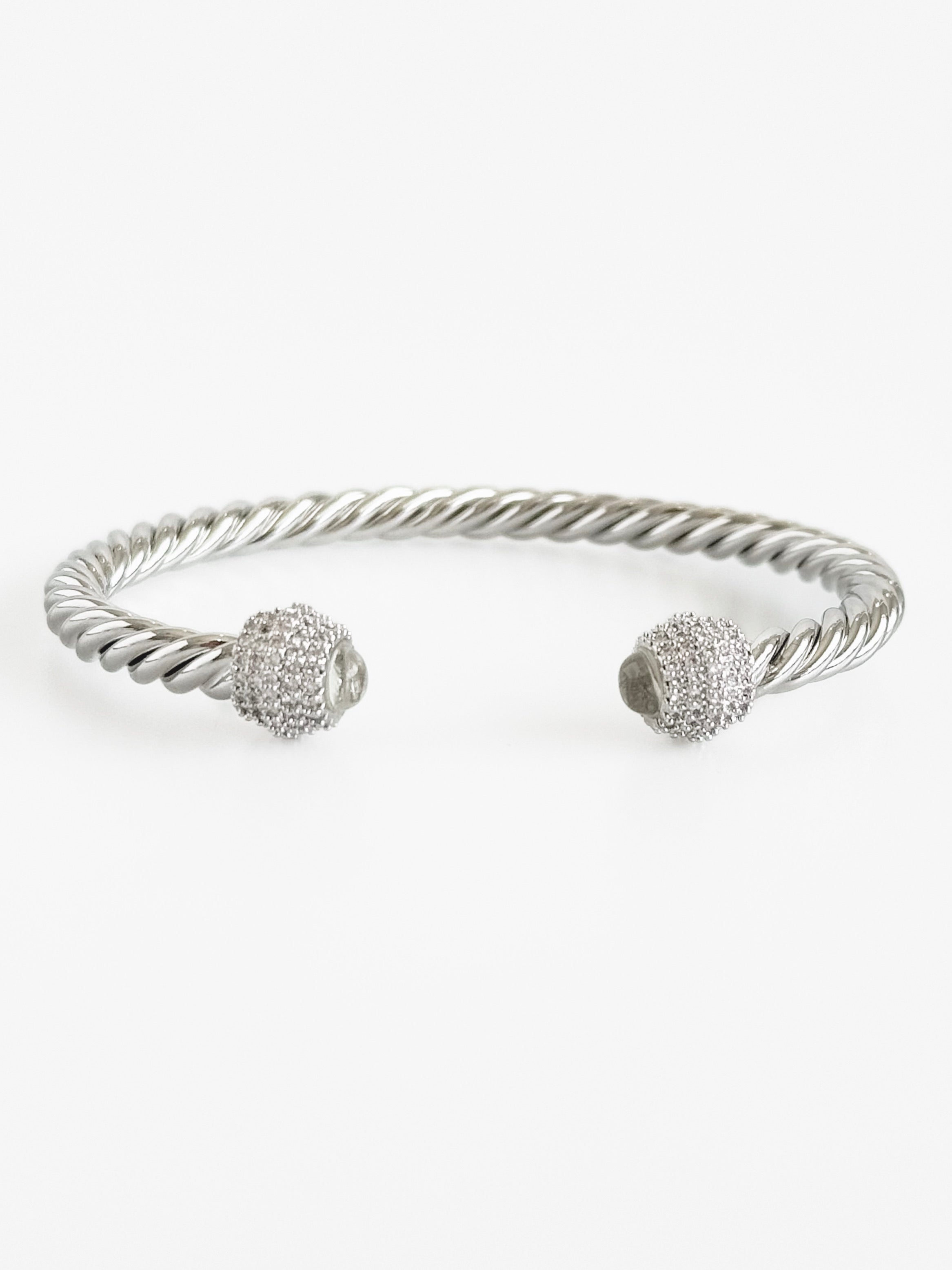 Silver Rope Clear CZ Bracelet-230 Jewelry-TREASURE JEWELS-Coastal Bloom Boutique, find the trendiest versions of the popular styles and looks Located in Indialantic, FL