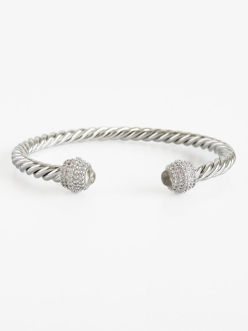 Silver Rope Clear CZ Bracelet-230 Jewelry-TREASURE JEWELS-Coastal Bloom Boutique, find the trendiest versions of the popular styles and looks Located in Indialantic, FL