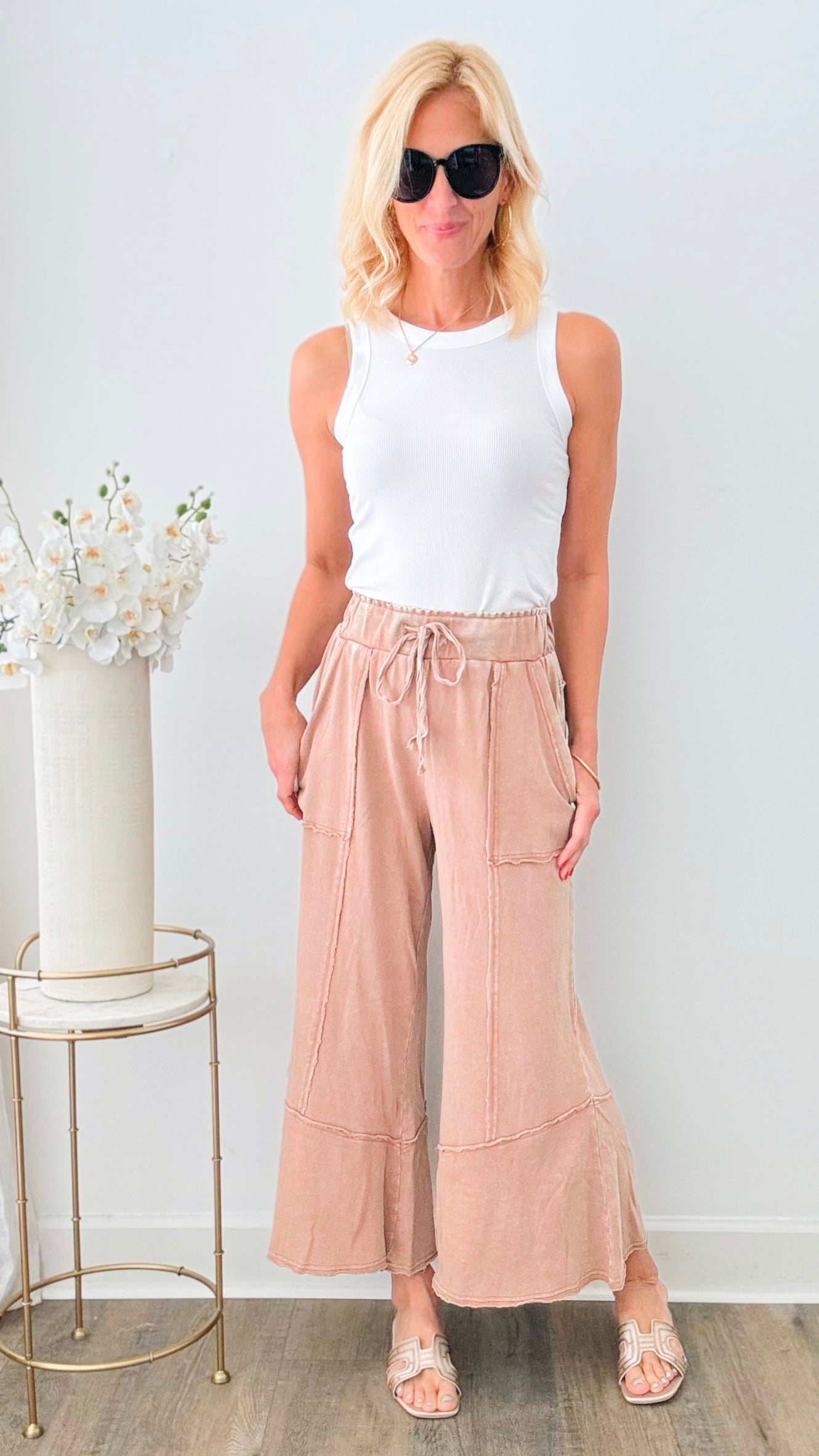 Feeling Good Pull On Pants - Capuccino-170 Bottoms-Easel-Coastal Bloom Boutique, find the trendiest versions of the popular styles and looks Located in Indialantic, FL
