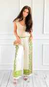 Border Bloom Italian Pants-100 Pants-K2-Coastal Bloom Boutique, find the trendiest versions of the popular styles and looks Located in Indialantic, FL