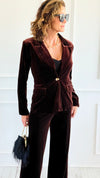 Evening Affair Velvet Blazer-160 Jackets-Must Have-Coastal Bloom Boutique, find the trendiest versions of the popular styles and looks Located in Indialantic, FL