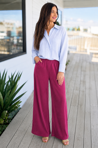 Flow Pleated Wide Leg Pants