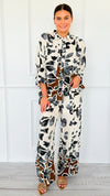 Botanical Breeze Cargo Palazzo Pant Set-210 Loungewear/Sets-GIGIO-Coastal Bloom Boutique, find the trendiest versions of the popular styles and looks Located in Indialantic, FL
