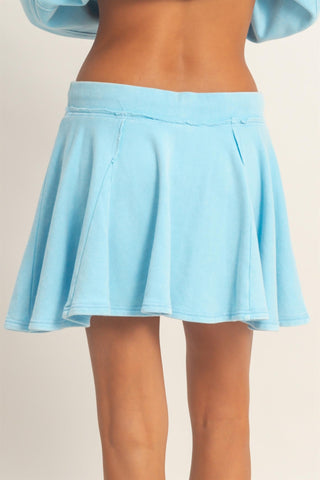 Seaside Drift Flow Skort - Blue