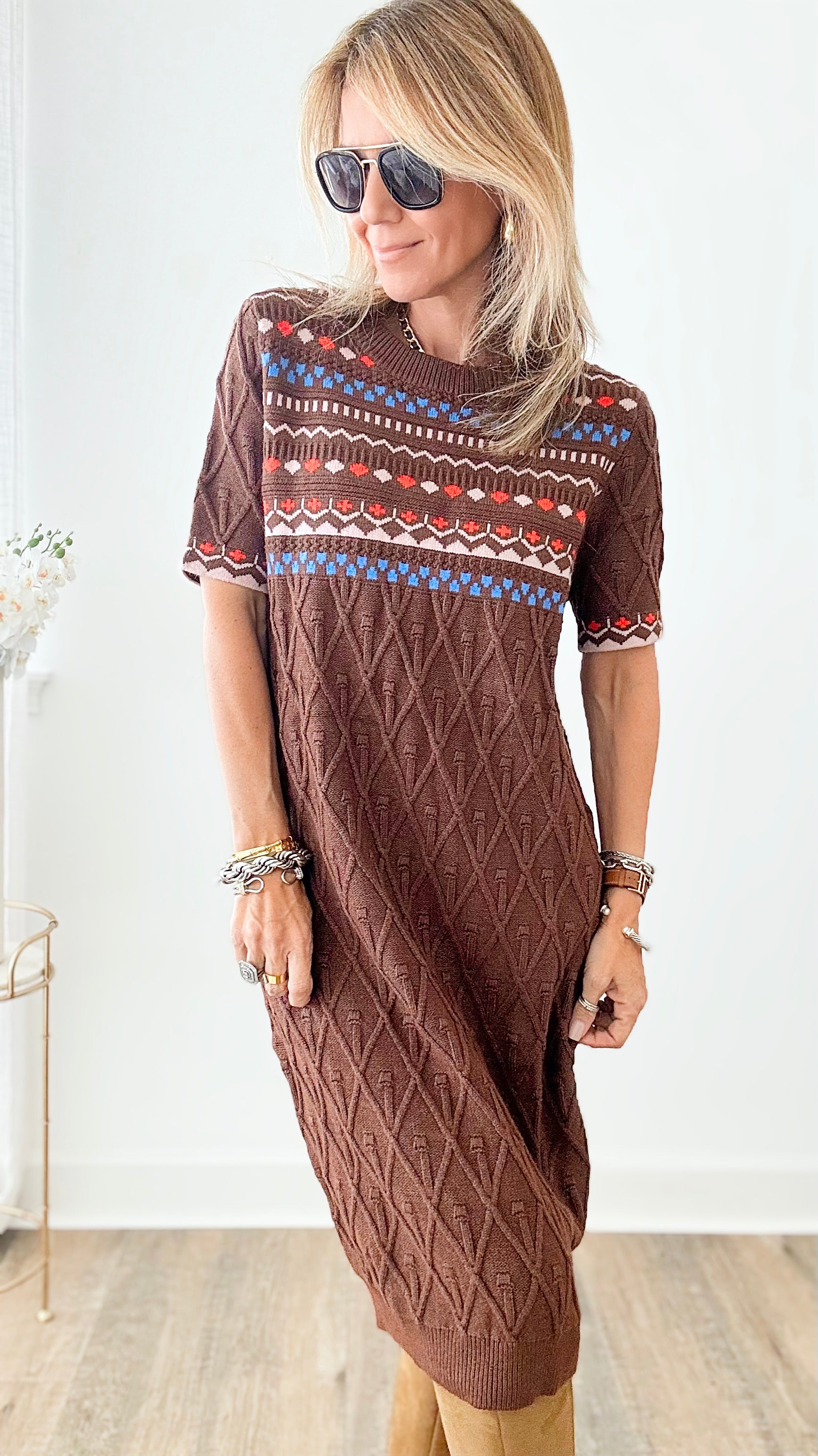 Sammie Knitted Textured Dress-200 dresses/jumpsuits/rompers-Joh Apparel-Coastal Bloom Boutique, find the trendiest versions of the popular styles and looks Located in Indialantic, FL