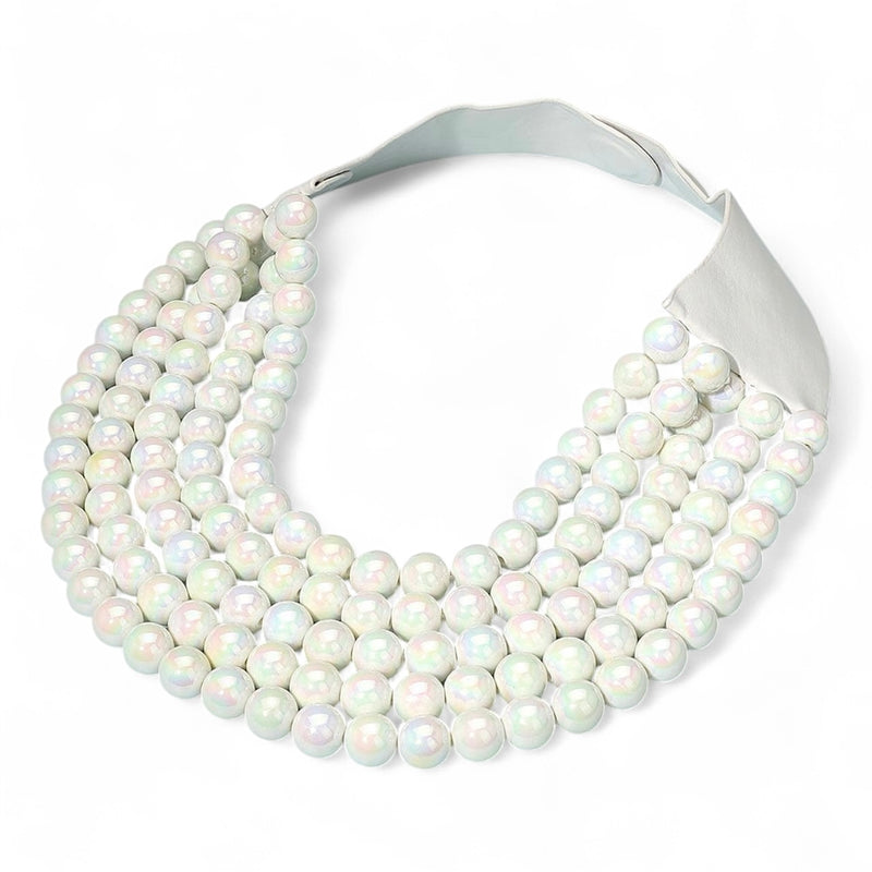 Midnight Glow Statement Necklace - White-230 Jewelry-NYW-Coastal Bloom Boutique, find the trendiest versions of the popular styles and looks Located in Indialantic, FL