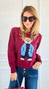 Beary Gentleman Sweater-140 Sweaters-Weilco-Coastal Bloom Boutique, find the trendiest versions of the popular styles and looks Located in Indialantic, FL