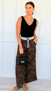 Midnight Safari Drawstring Pants-170 Bottoms-ODDI-Coastal Bloom Boutique, find the trendiest versions of the popular styles and looks Located in Indialantic, FL