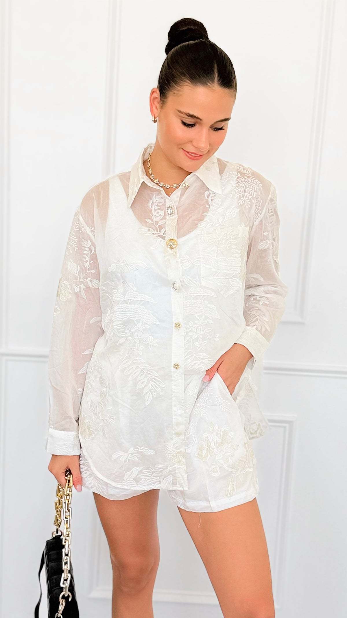 Dreamy Petals Embroidery Italian Set-210 Loungewear/Sets-SEÑORITA C-Coastal Bloom Boutique, find the trendiest versions of the popular styles and looks Located in Indialantic, FL