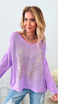 Gold Waterfall Sweater-moda italia-Coastal Bloom Boutique, find the trendiest versions of the popular styles and looks Located in Indialantic, FL