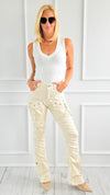 Pinched Stretch Cargo Pants-170 Bottoms-SMOKE RISE RED-Coastal Bloom Boutique, find the trendiest versions of the popular styles and looks Located in Indialantic, FL