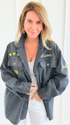 Ranked-Up Italian Jacket- Dark Gray-160 Jackets-V SKY-Coastal Bloom Boutique, find the trendiest versions of the popular styles and looks Located in Indialantic, FL