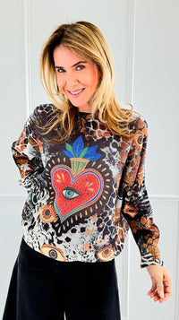 Mystic Gaze Italian St Tropez Sweater-140 Sweaters-SORPRESA-Coastal Bloom Boutique, find the trendiest versions of the popular styles and looks Located in Indialantic, FL