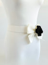 Vintage Bow Rose Belt - Ivory-260 Other Accessories-H&D-Coastal Bloom Boutique, find the trendiest versions of the popular styles and looks Located in Indialantic, FL