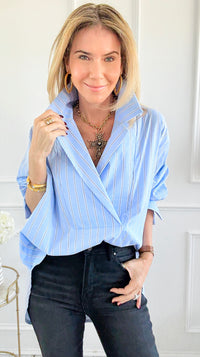 Bacall City Lines Italian Long Sleeve Top-110 Long Sleeve Tops-TATTOO Z-Coastal Bloom Boutique, find the trendiest versions of the popular styles and looks Located in Indialantic, FL