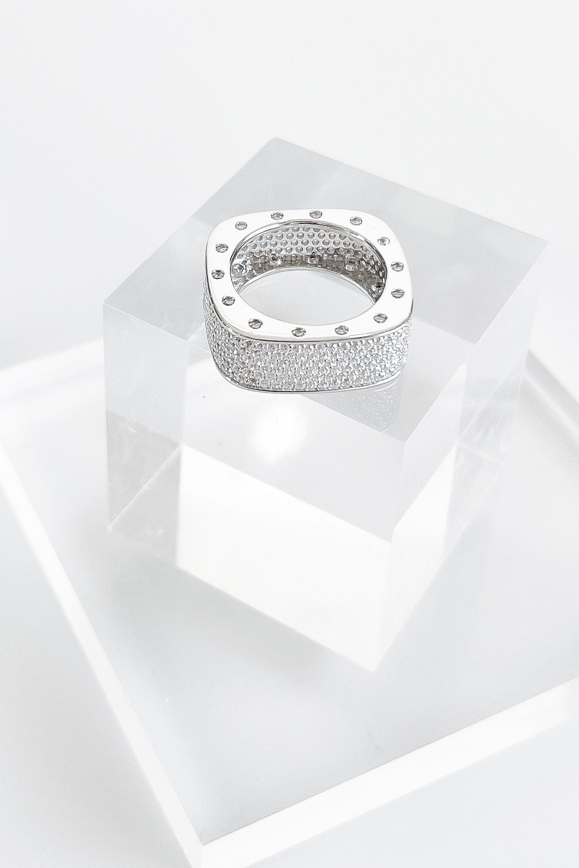 Sterling Silver Micropave Statement Ring-230 Jewelry-NYC-Coastal Bloom Boutique, find the trendiest versions of the popular styles and looks Located in Indialantic, FL