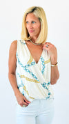 Wrapped Accent Sleeveless Top-100 Sleeveless Tops-Ariella-Coastal Bloom Boutique, find the trendiest versions of the popular styles and looks Located in Indialantic, FL