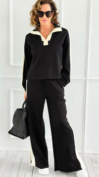 Street Luxe Drawstring Pant Set-210 Loungewear/Sets-ENTRO-Coastal Bloom Boutique, find the trendiest versions of the popular styles and looks Located in Indialantic, FL