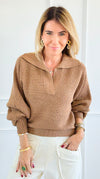 Cloud Nine Knit Sweater - Taupe-140 Sweaters-Promesa-Coastal Bloom Boutique, find the trendiest versions of the popular styles and looks Located in Indialantic, FL