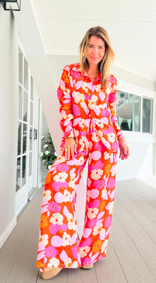 Sunset Spritz Tuscany Linen Italian Pants